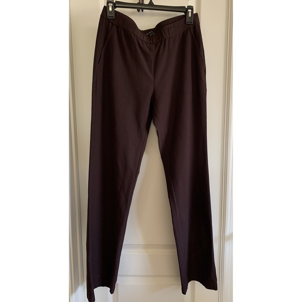 Vintage Talbots Petite Sz 4 Brown Made Of Italian Fabric  Pants Linen Blend